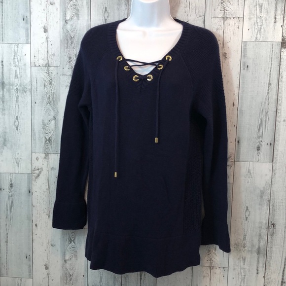 Cremieux Grommet Tie Slit Cuffs Sweater Small - Picture 1 of 11